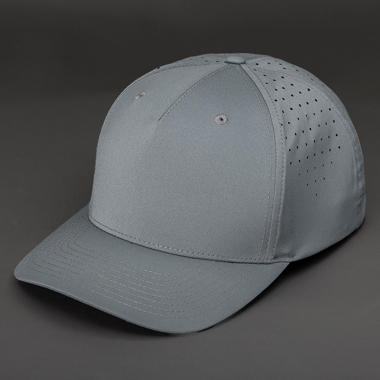 Custom Curved Bill Performance Tech Snapback Leather Patch Hat | Vanguard Tech