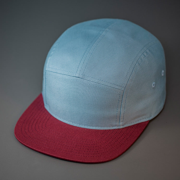 Custom 5 Panel Full Twill Camp Leather Patch Hat | Full Twill