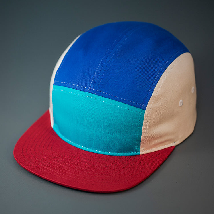 Custom 5 Panel Full Twill Camp Leather Patch Hat | Full Twill